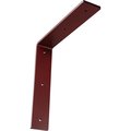 Ekena Millwork Hamilton Steel Bracket, Hammered Bright Red 2"W x 10"D x 10"H BKTM02X10X10HAHRE